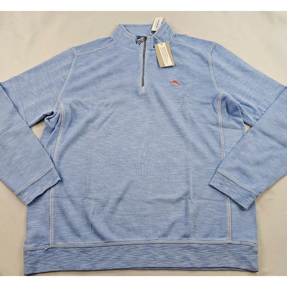 Tommy Bahama Mens XXLT Tobago Bay Half Zip Sweatshirt Blue ST220818 NEW